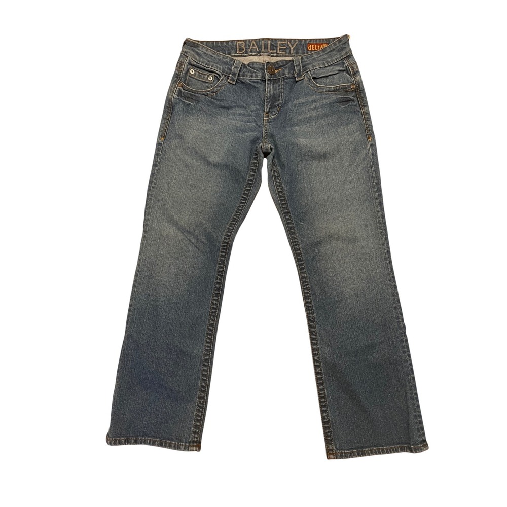 dELiA*s Bailey Y2K Low Rise Bootcut Jeans Size 9/10 Medium Wash Stretch Denim
